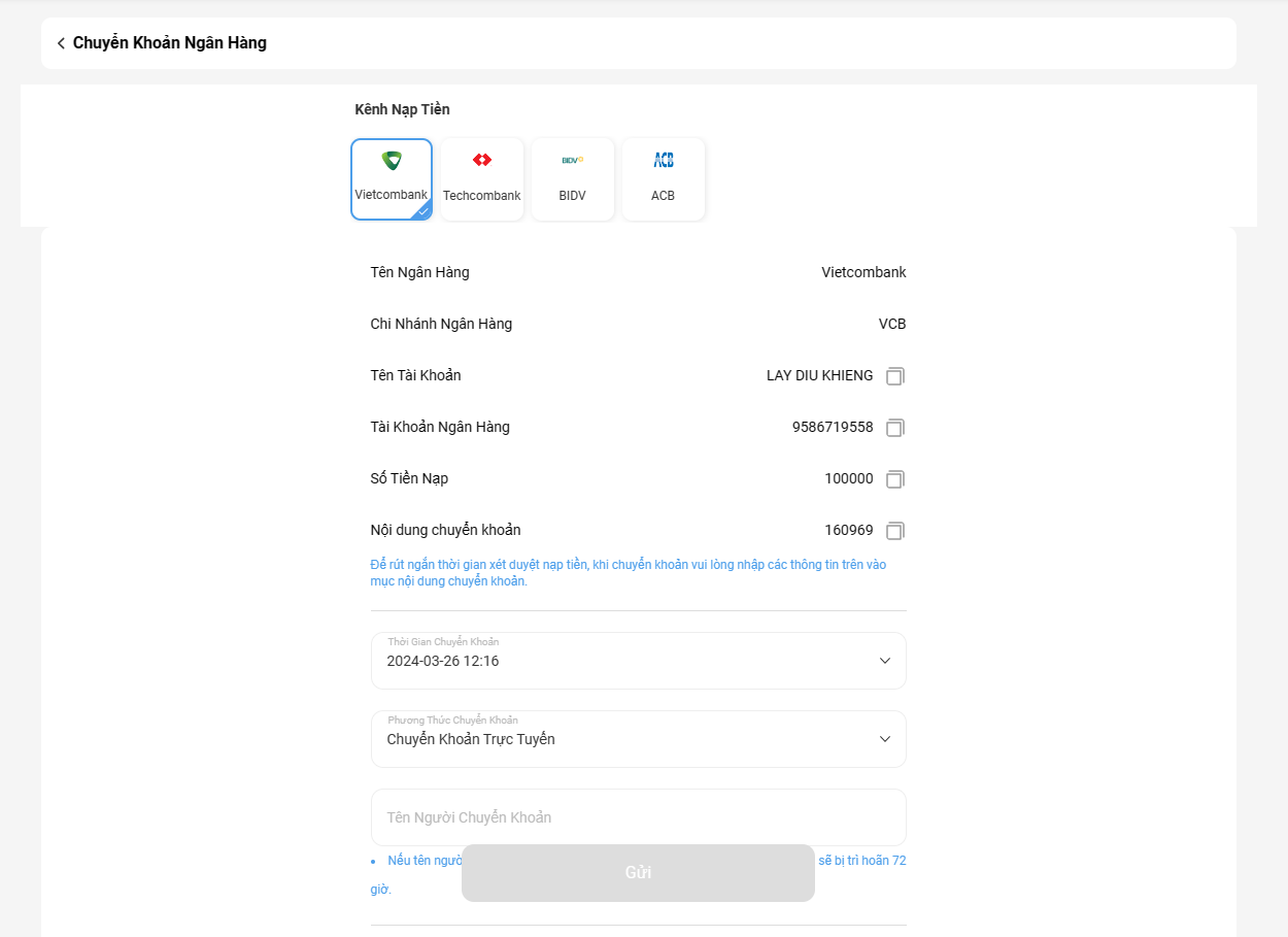 Rút tiền về tài khoản của chính bạn từ 8xBet